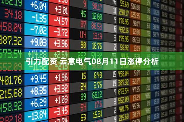 引力配资 云意电气08月11日涨停分析